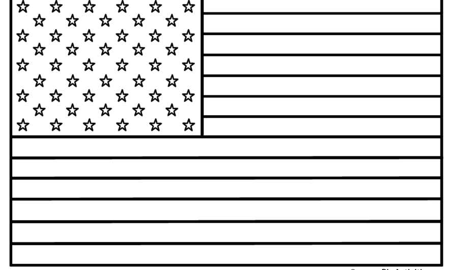 Usa Flag Coloring Page