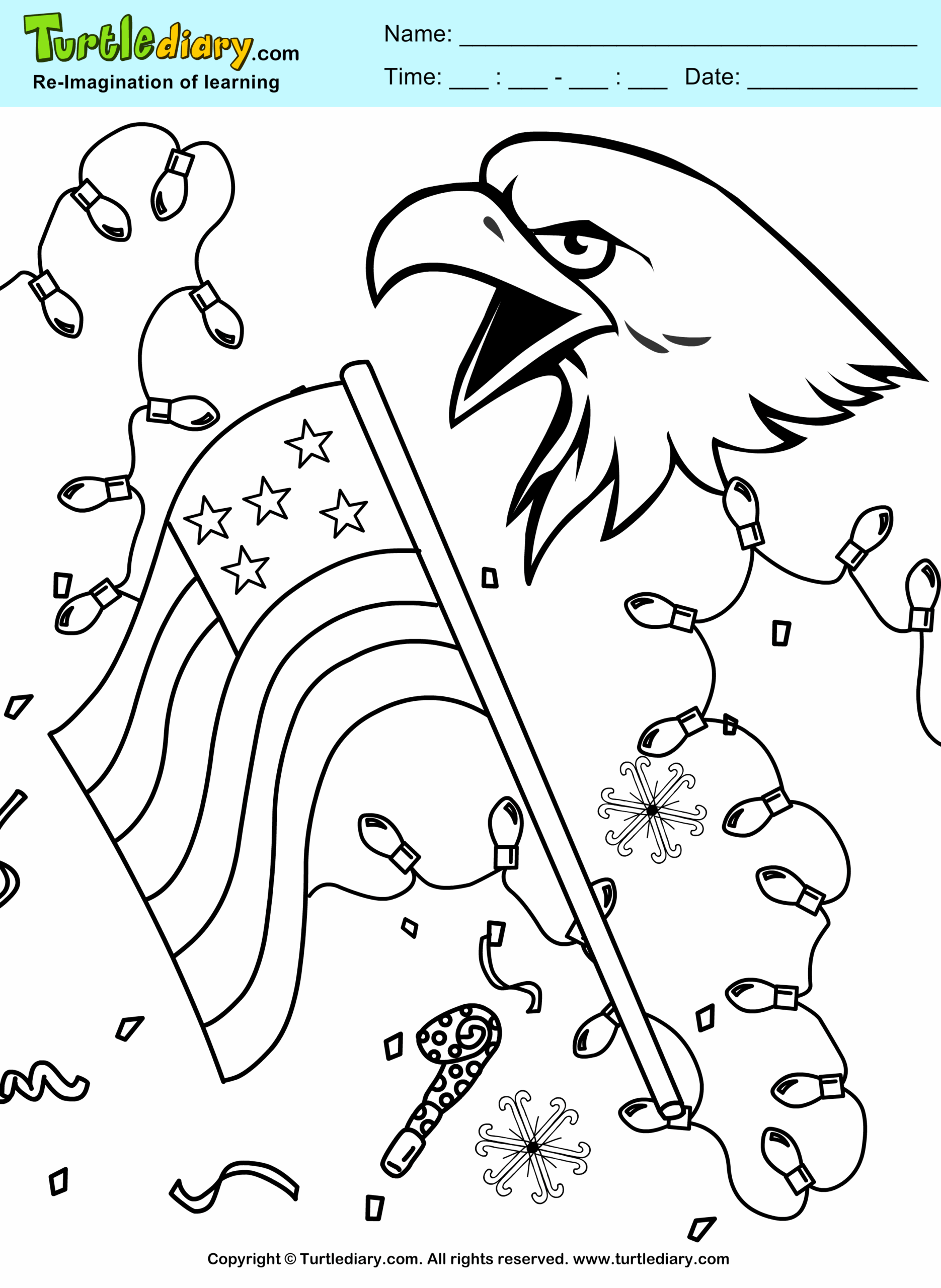 American Flag Coloring Page Turtle Diary American Flag Coloring Page Turtle Diary
