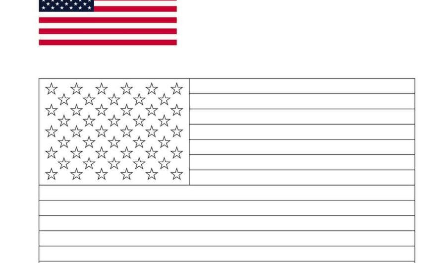 Color Sheet Of American Flag