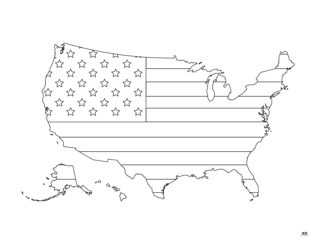 flag usa coloring page flag usa coloring page