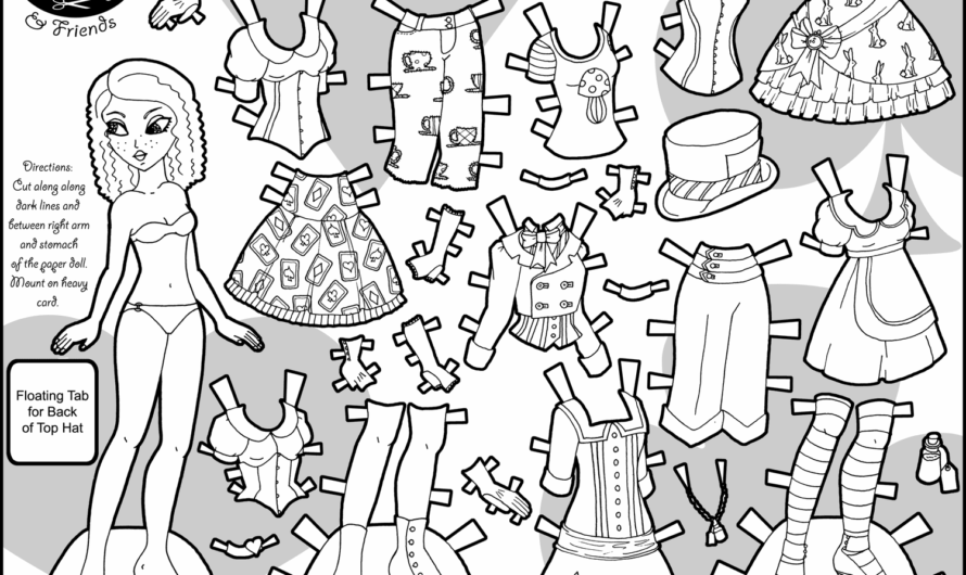 Paper Doll Coloring Pages