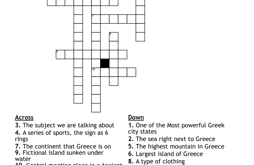 Peak In Greece Crossword Clue