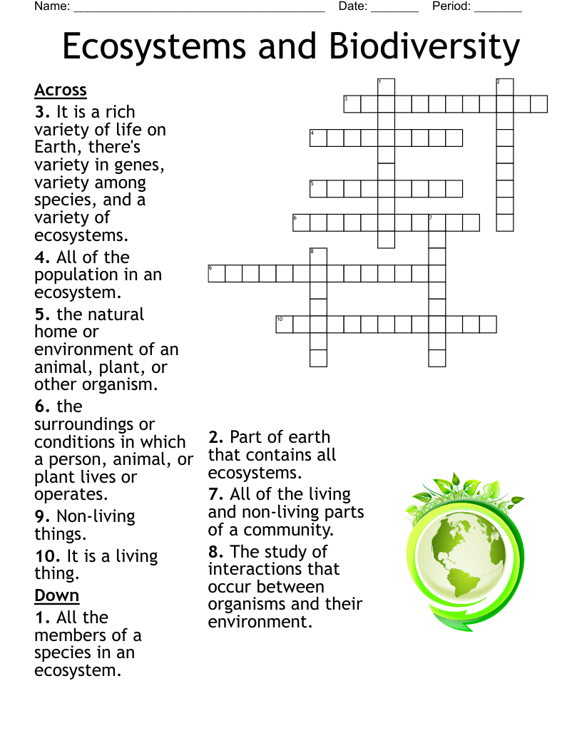 Animal Behavior Terms Crossword WordMint