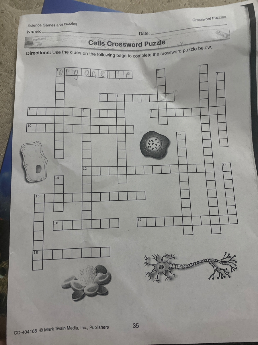 Answered Science Games And Puzzles Crossword Puzzles Name Date Cells Crossword Puzzle cont Directions Complete The Crossword Puzzle On The Previous Page Using The Bartleby Answered Science Games And Puzzles Crossword Puzzles Name Date Cells Crossword Puzzle cont Directions Complete The Crossword Puzzle On The Previous Page Using The Bartleby