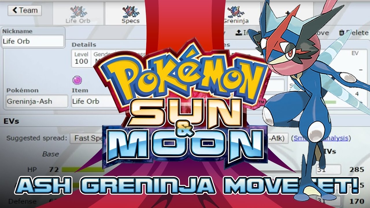 Ash Greninja Moveset Guide How To Use Ash Greninja Pokemon Sun And Moon W PokeaimMD YouTube