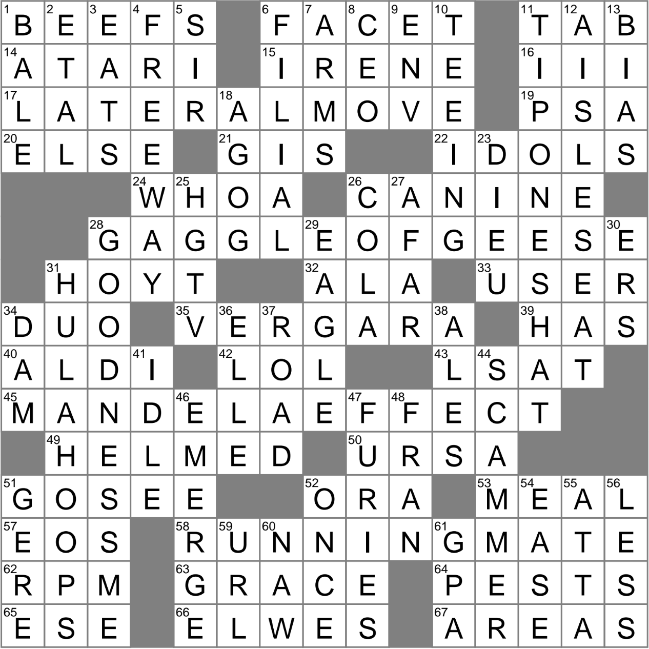 Aspect Crossword Clue Archives LAXCrossword