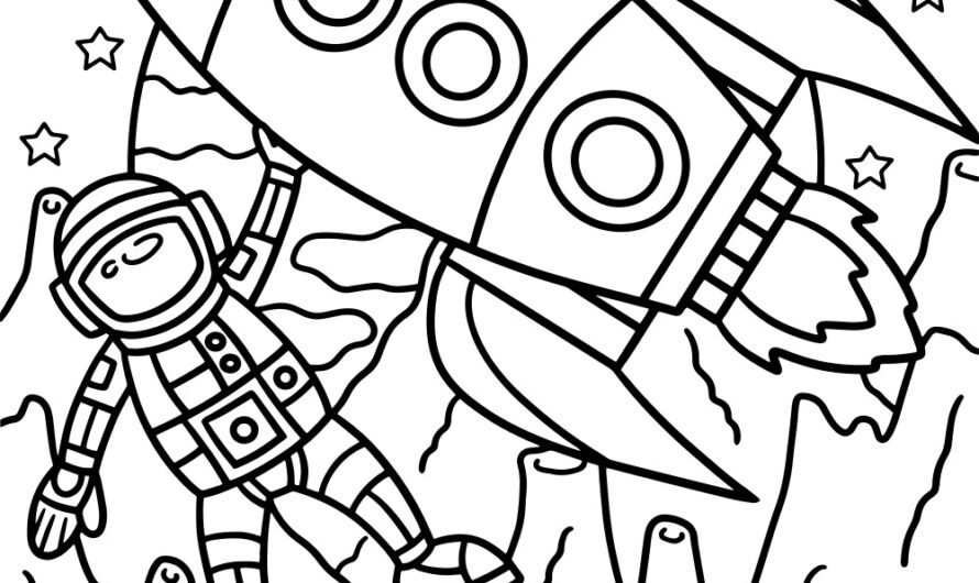 Coloring Pages Rocket Ship