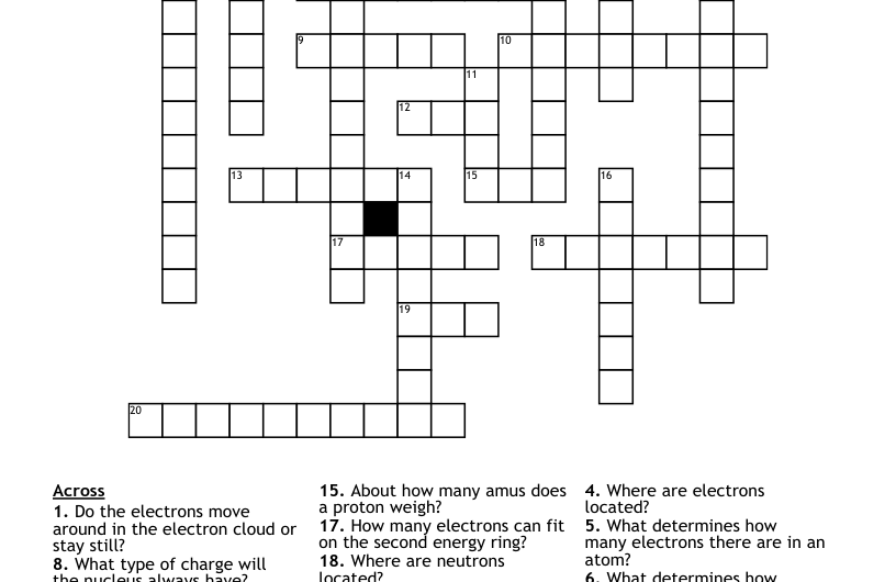 Subatomic Particle Crossword
