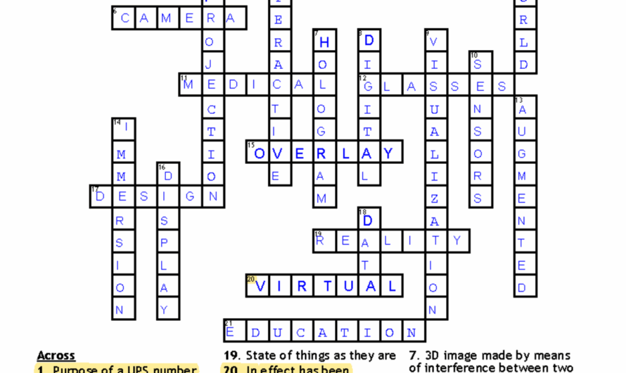 Virtual Representation Crossword