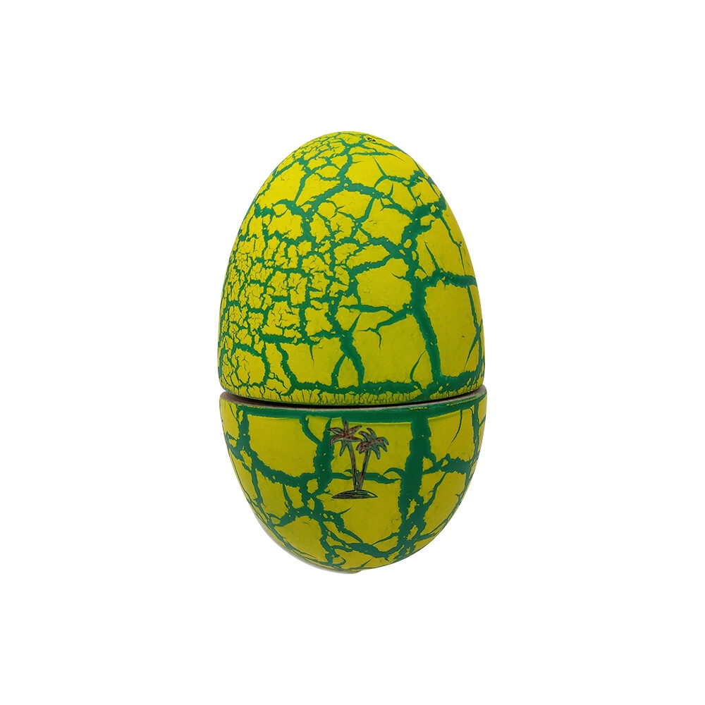 Bahama Kendama Egg Wooden Crackle Egg Shaped Pill Yellow Over Green EBay