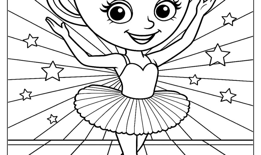 Ballerina Colouring In Pages