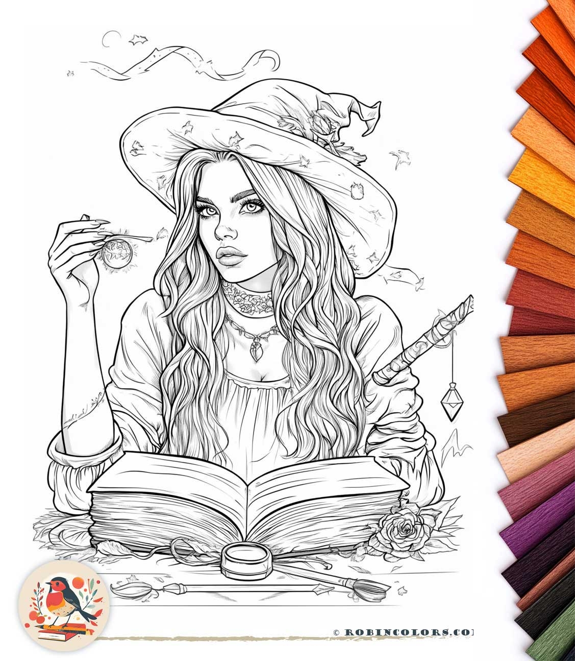 Beautiful Witch Coloring Pages For Magical Relaxation Robin Colors Beautiful Witch Coloring Pages For Magical Relaxation Robin Colors