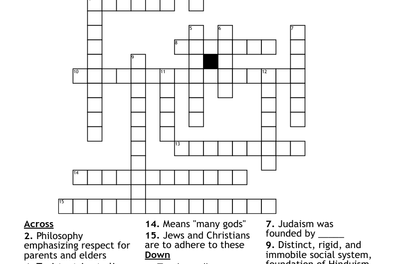 Belief System Crossword Clue