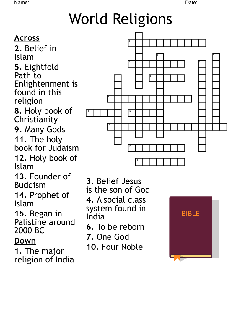 Belief Systems Crossword WordMint Belief Systems Crossword WordMint