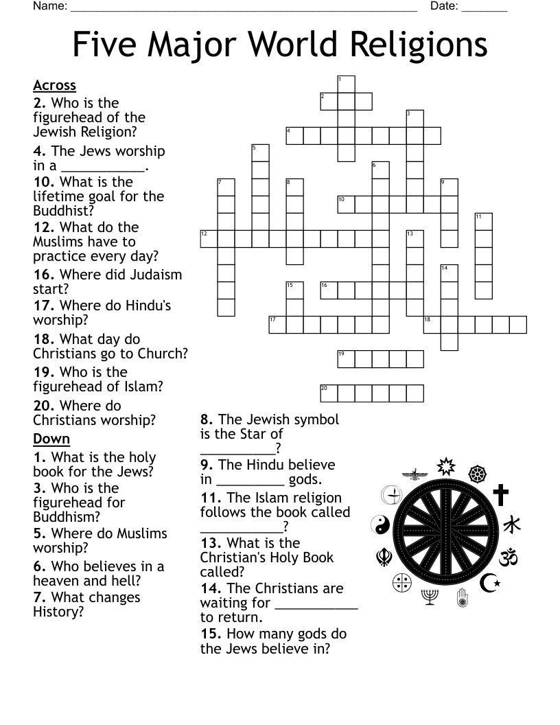 Belief Systems Crossword WordMint Belief Systems Crossword WordMint