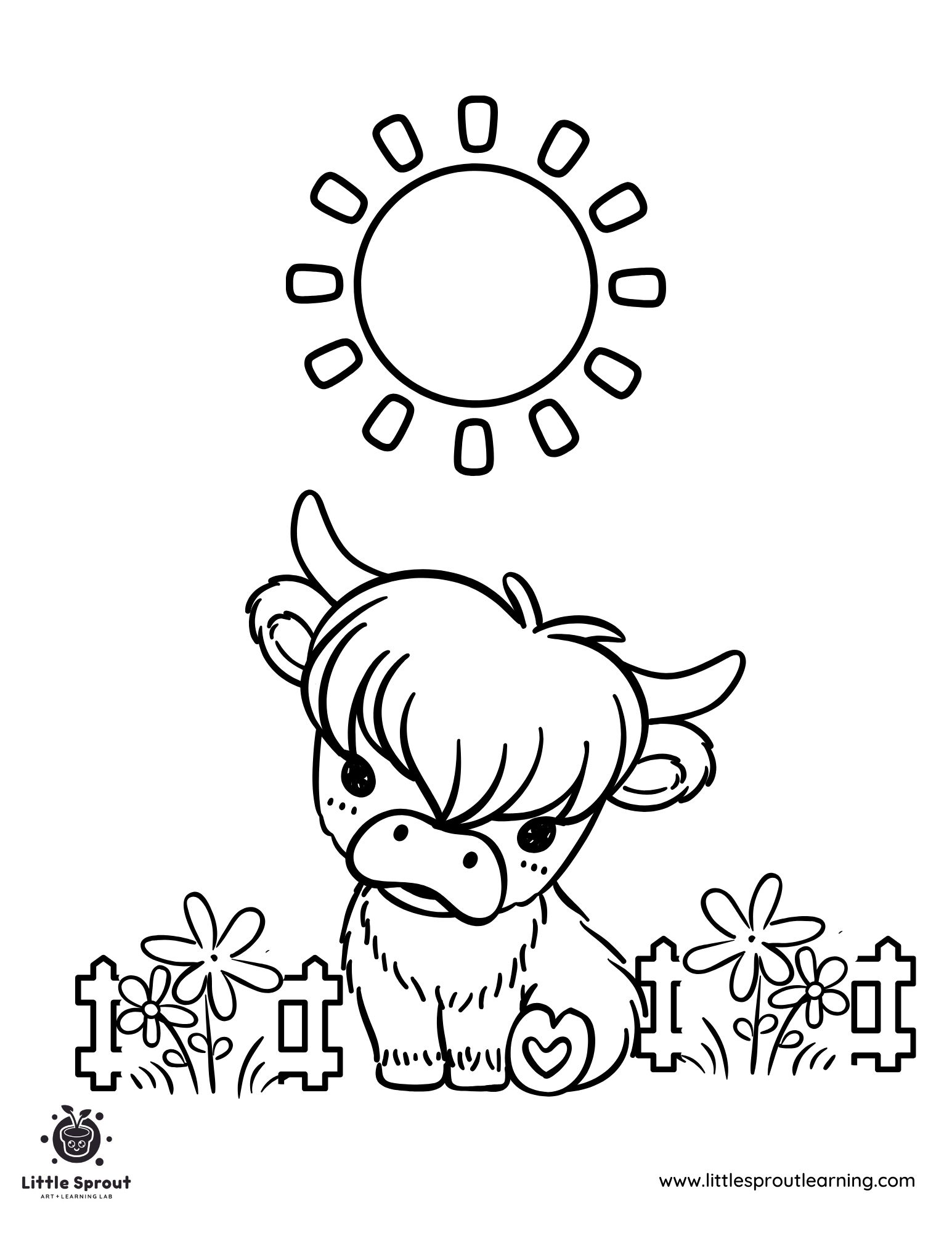 Best Highland Cow Coloring Page For Kids Best Highland Cow Coloring Page For Kids