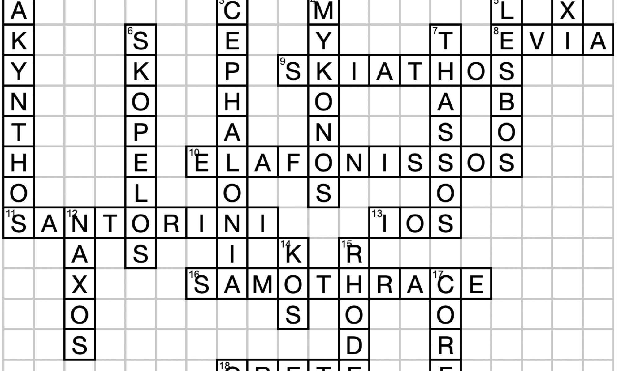 Beyond Crosswords Greek Vacation Islands Beyond Crosswords Greek Vacation Islands