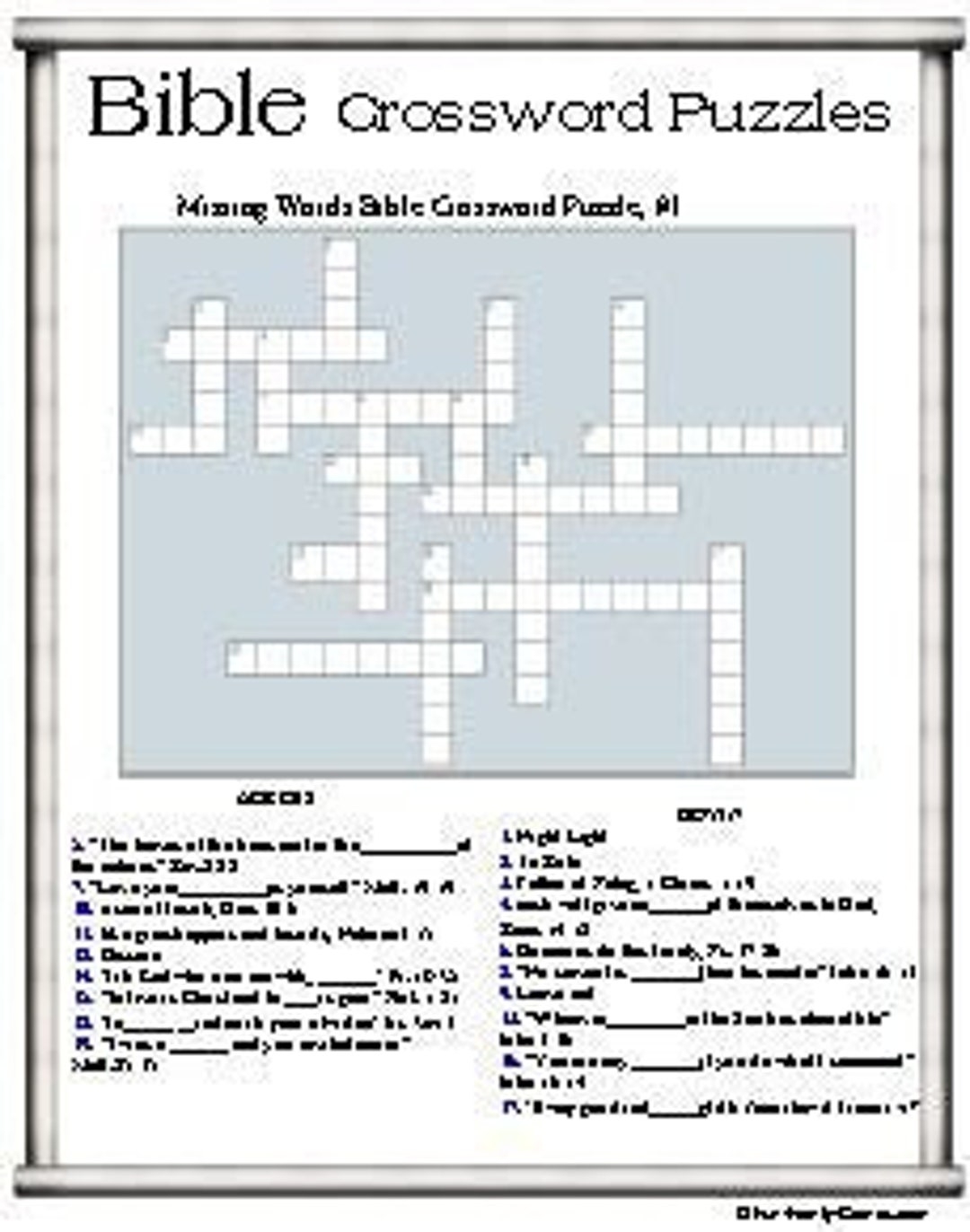 biblical crossword puzzles biblical crossword puzzles