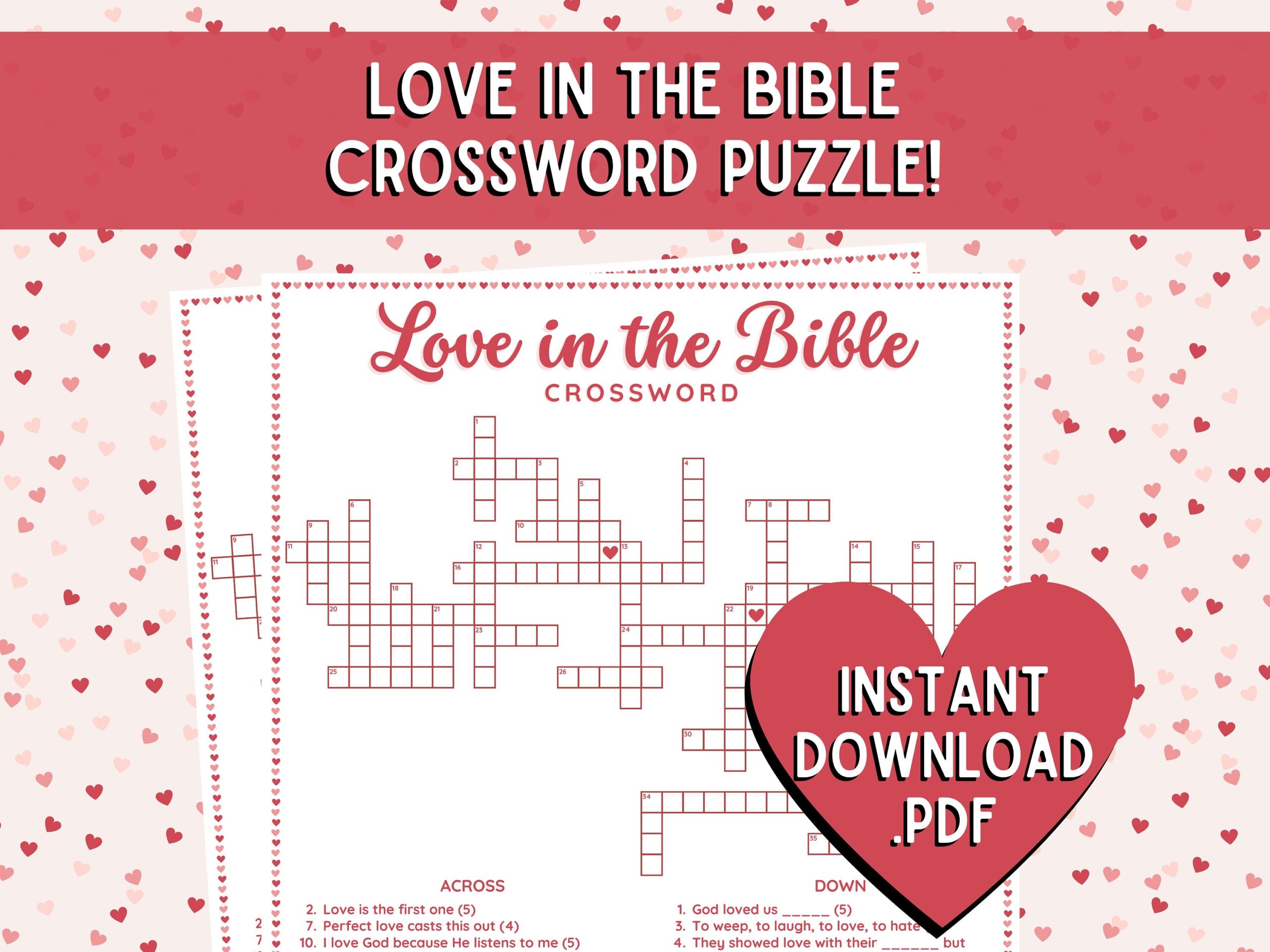 Bible Valentine s Day Crossword Puzzle Love Marriage Game PDF Download Etsy Bible Valentine s Day Crossword Puzzle Love Marriage Game PDF Download Etsy
