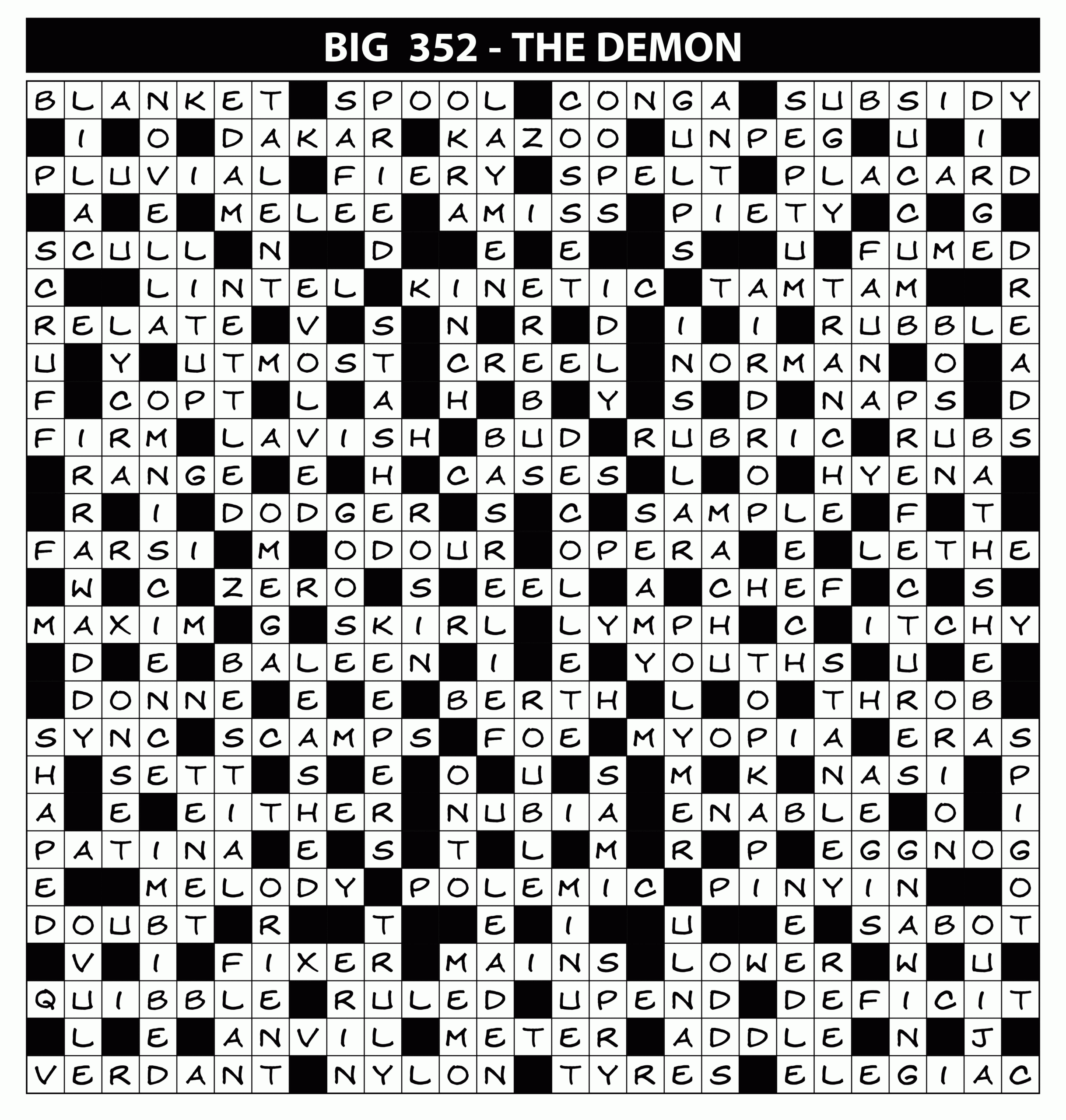 scull crossword clue