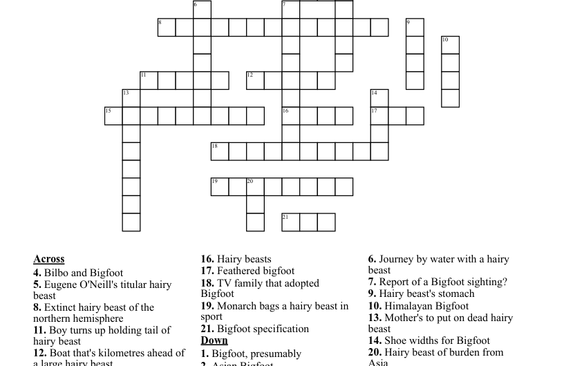 Beast Of Burden Crossword
