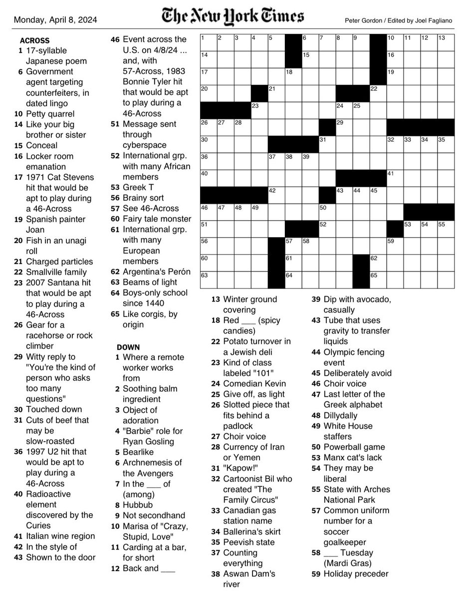 Billy Freeland X Monday s NYT Crossword 56 Across In Print Was Brainy Sort But On The App Online It Was This Emoji I m Curious How Often Does The App online Billy Freeland X Monday s NYT Crossword 56 Across In Print Was Brainy Sort But On The App Online It Was This Emoji I m Curious How Often Does The App online