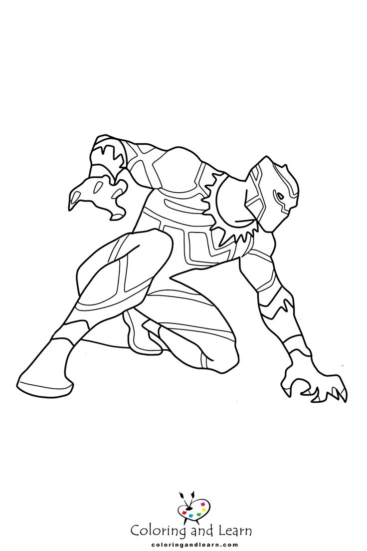 black panther coloring page