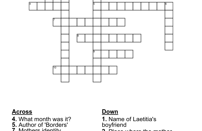 Border Crossword Clue