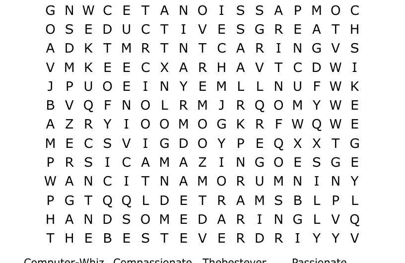 Cute Crossword Puzzles For Boyfriend