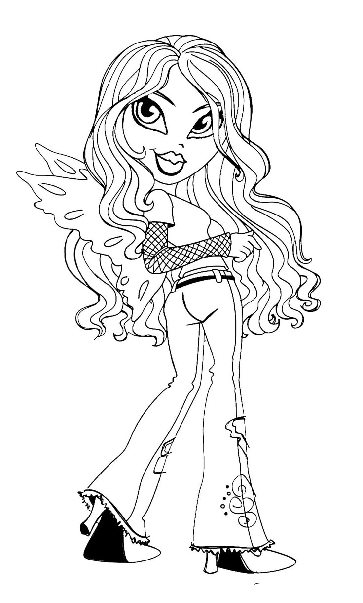 Bratz Printable Black And White Drawing 2000s Y2k Pixie Fairy Fashion Bratz Printable Black And White Drawing 2000s Y2k Pixie Fairy Fashion