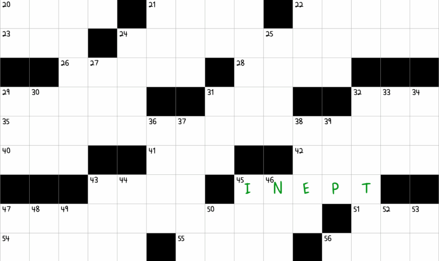 Bumbling Crossword Clue