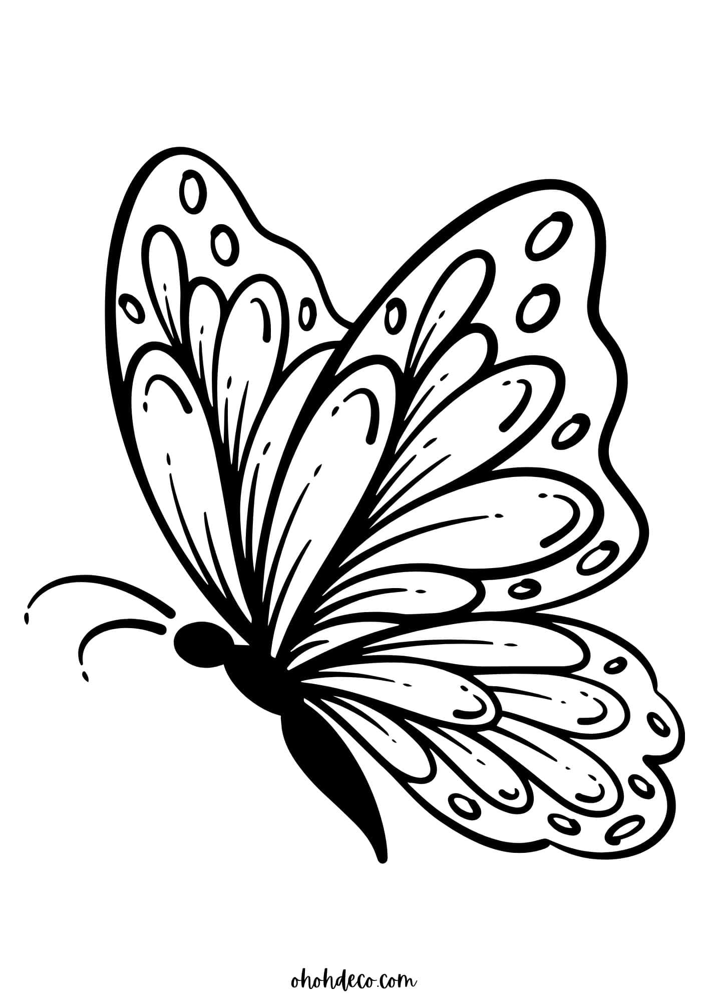 Butterfly coloring sheet kid 3 Ohoh Deco Butterfly coloring sheet kid 3 Ohoh Deco