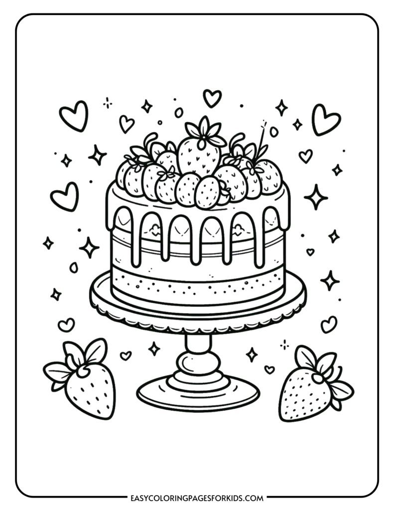 Cake Coloring Pages 8 Free PDF Printable Pages Easy Coloring Pages For Kids Cake Coloring Pages 8 Free PDF Printable Pages Easy Coloring Pages For Kids