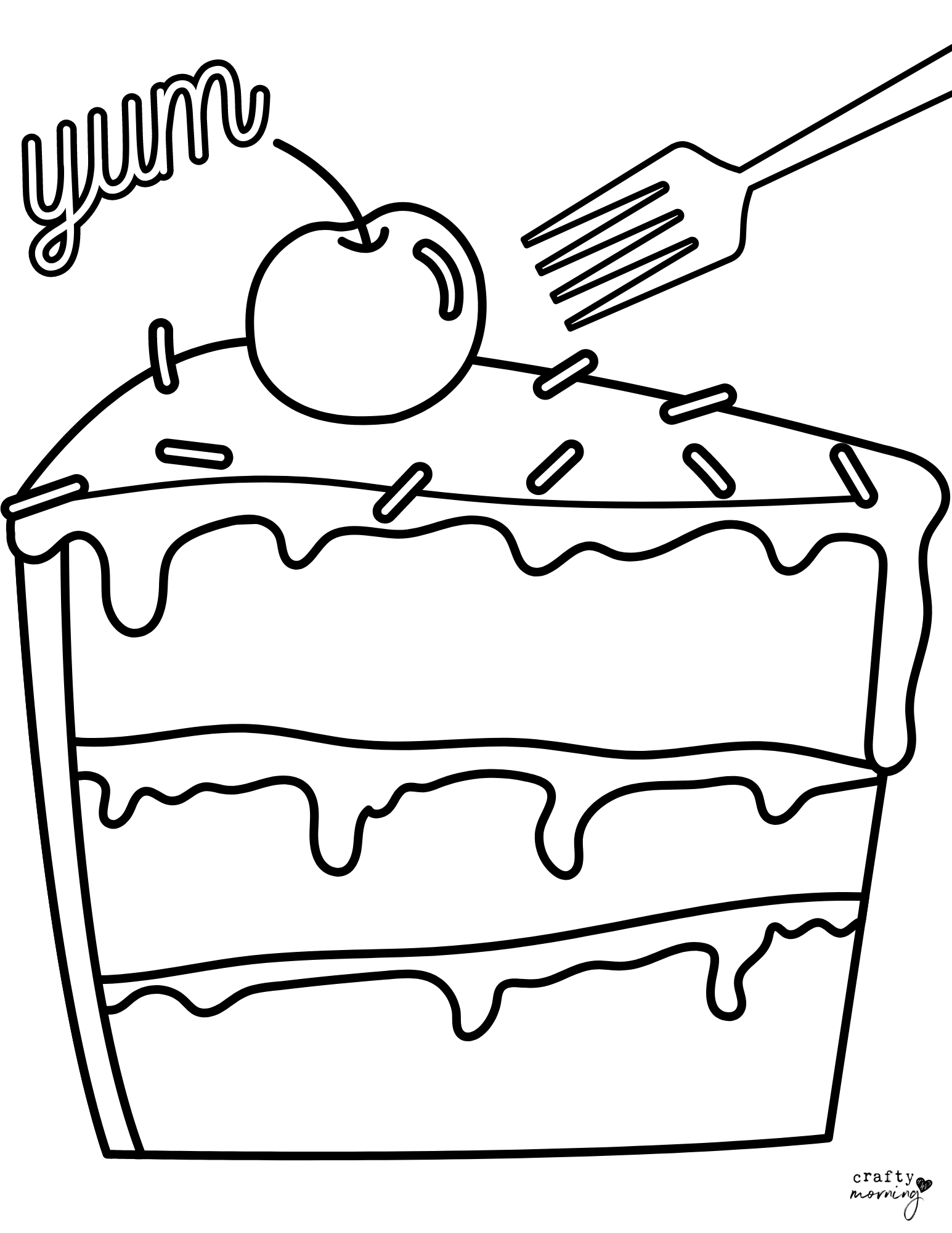 Cake Coloring Pages Crafty Morning Cake Coloring Pages Crafty Morning