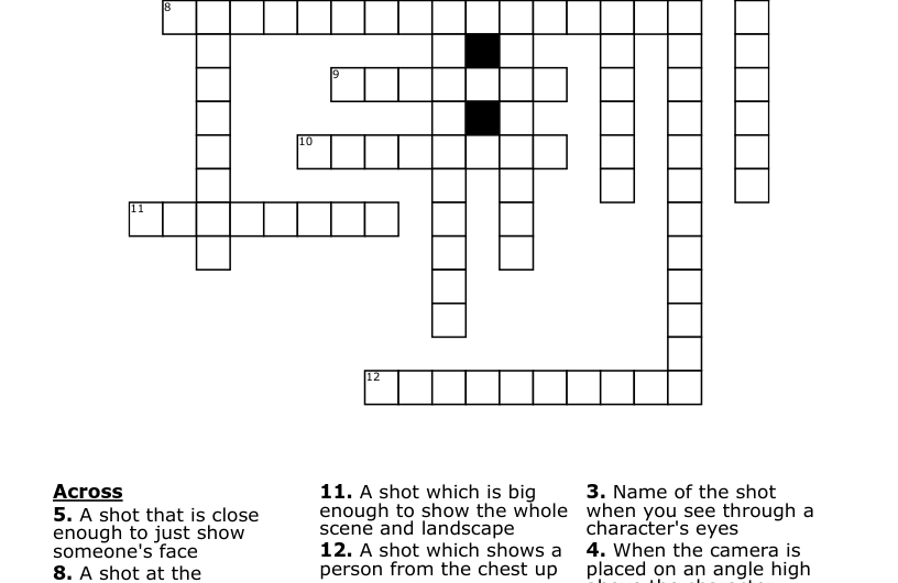 Two Person Shot Crossword