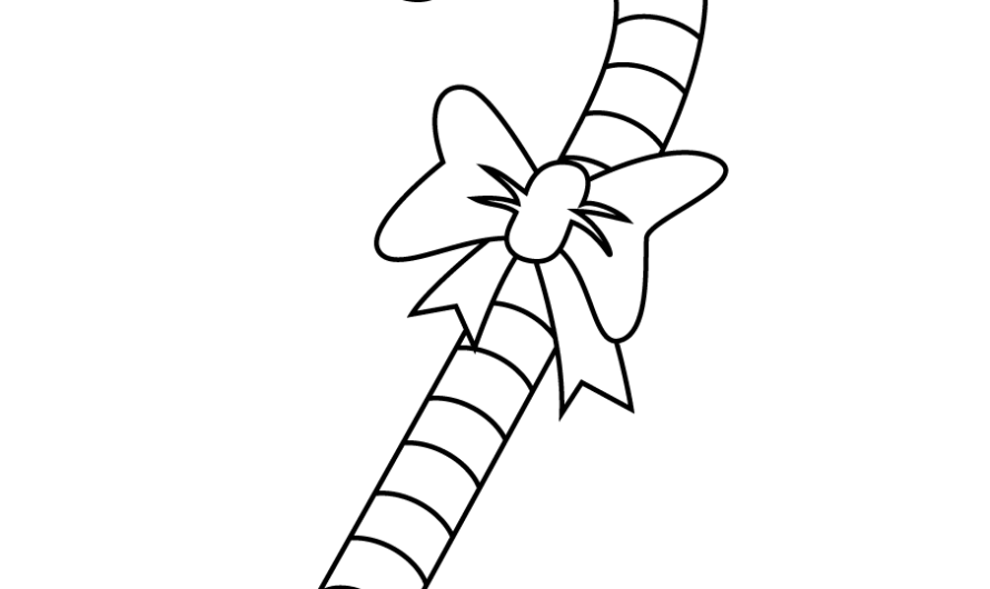 Candy Cane Coloring Page