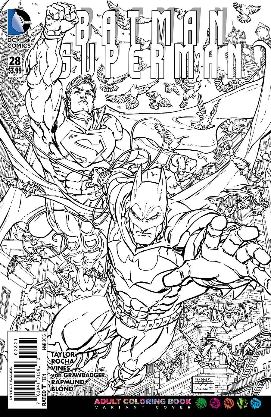 Cape And Cowl Comics Batman Superman 28 2013 Adult Coloring Book Variant Cape And Cowl Comics Batman Superman 28 2013 Adult Coloring Book Variant