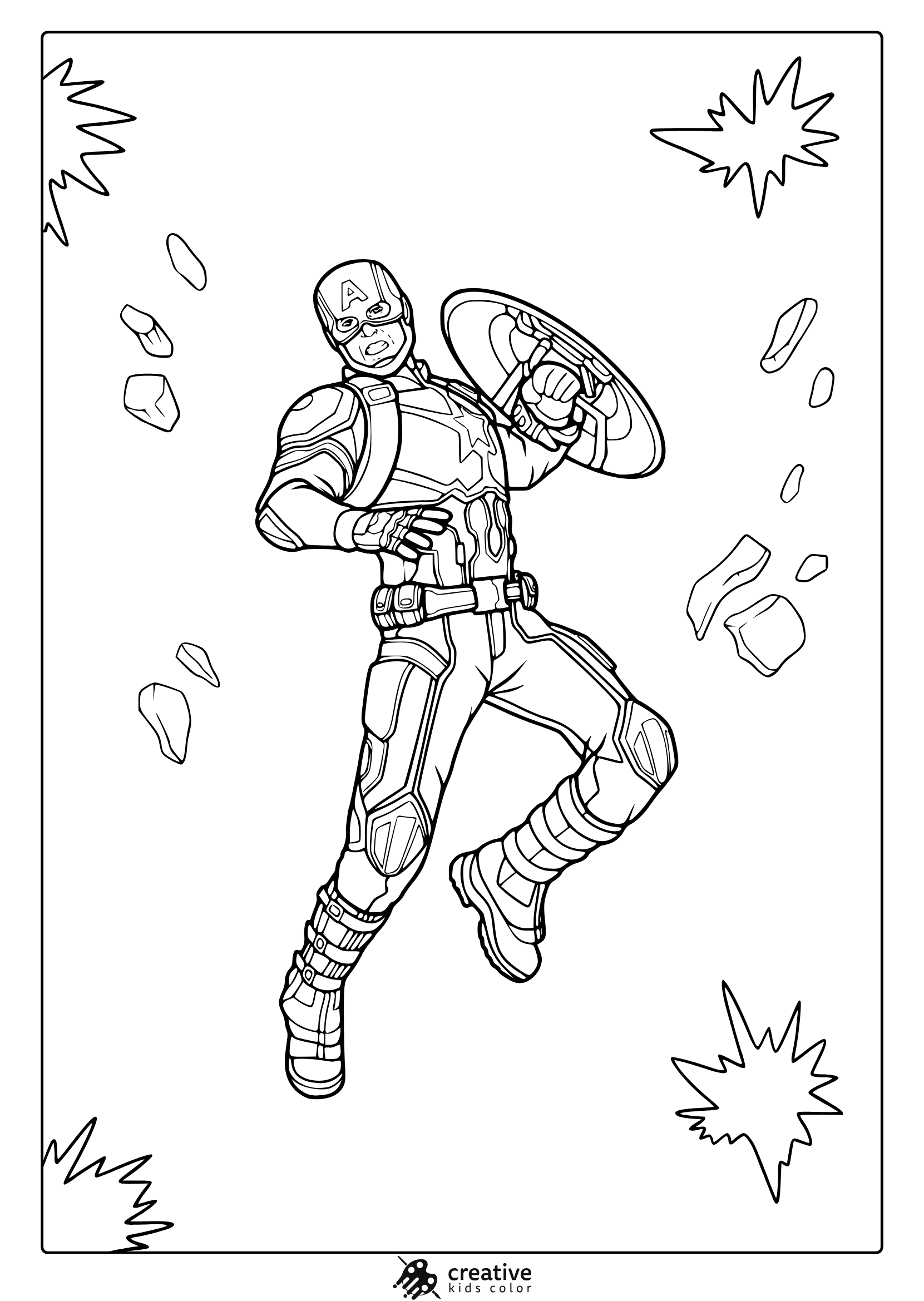 Captain America Coloring Pages 20 Free Printable PDF
