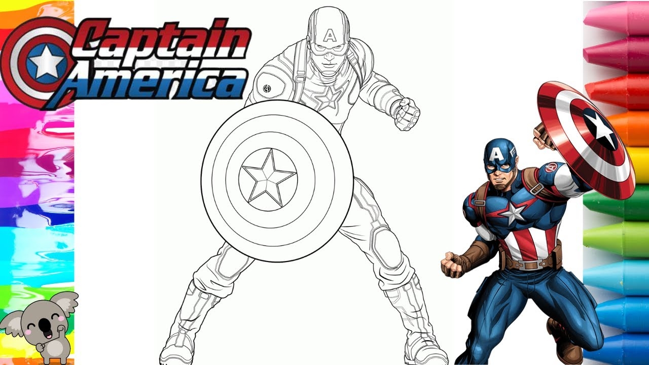 captain america coloring paper