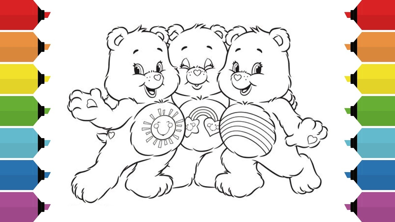 Care Bears Coloring Page Funshine Bear Best Friend Bear Cheer Bear YouTube Care Bears Coloring Page Funshine Bear Best Friend Bear Cheer Bear YouTube