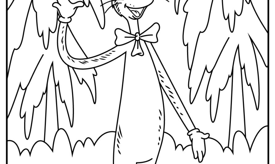 Cat In The Hat Coloring Sheet