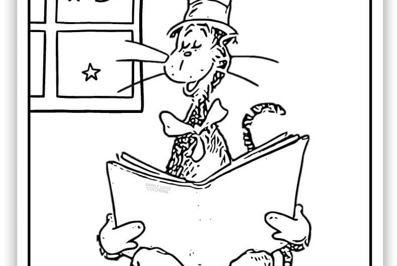 Cat In The Hat Coloring Pages
