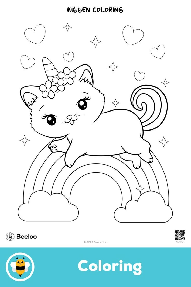 Cat Unicorn Coloring Page Cat Unicorn Coloring Page