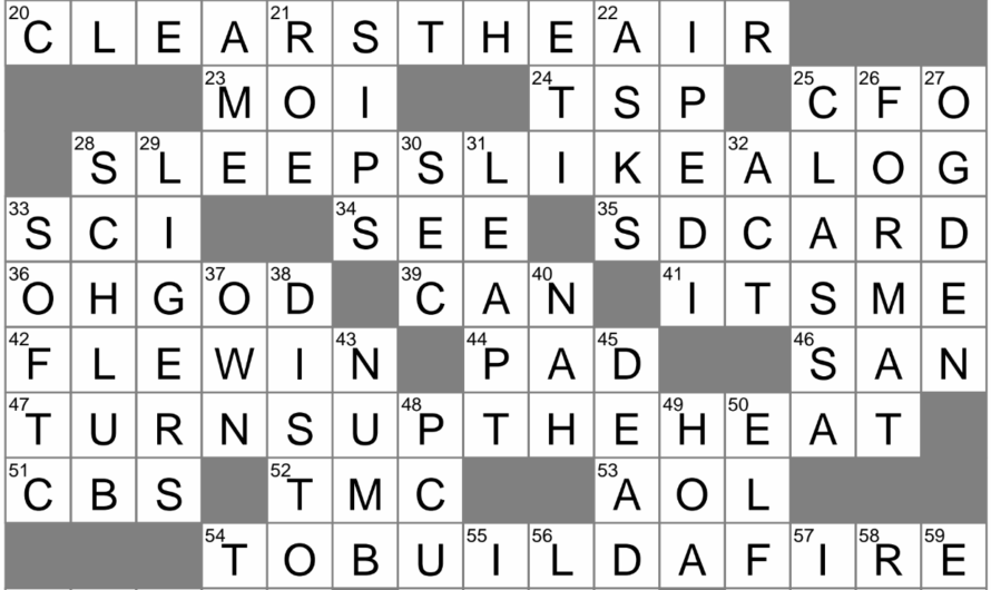 Central Point Crossword Clue
