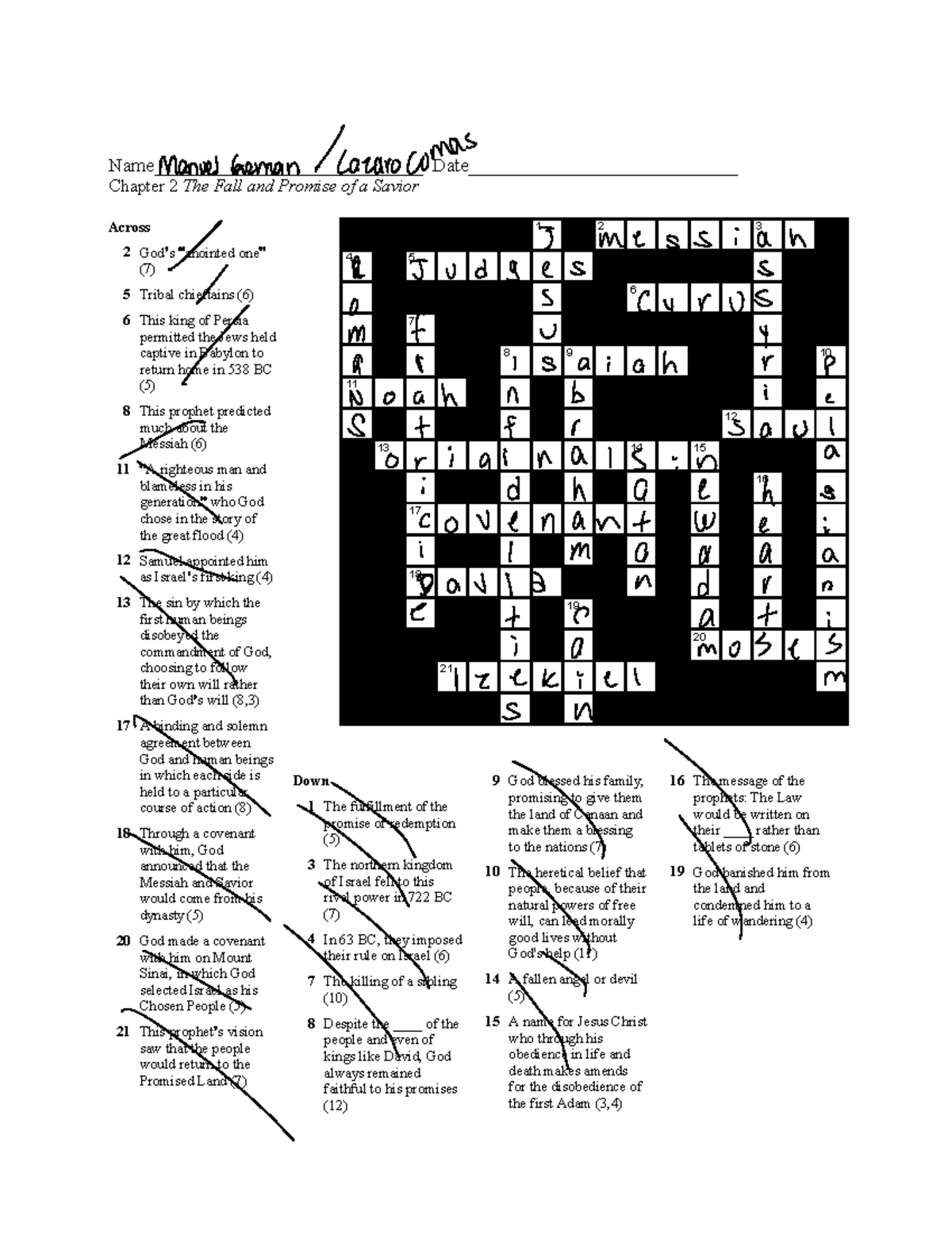 CH 2 Crossword The Fall And Promise Of A Savior Studocu CH 2 Crossword The Fall And Promise Of A Savior Studocu