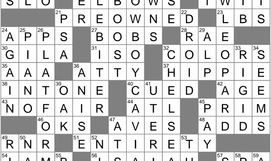 Crossword Clue Chant