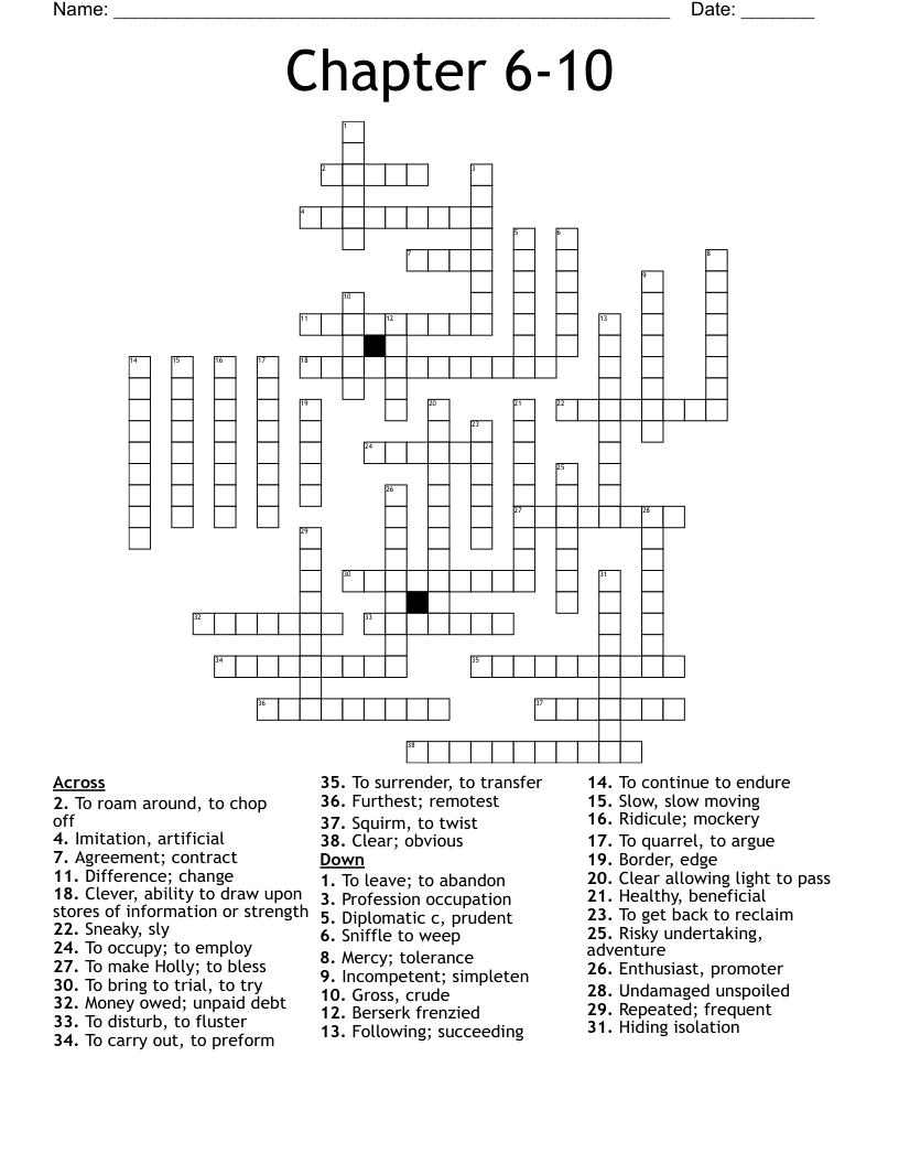 Chapter 6 10 Crossword WordMint Chapter 6 10 Crossword WordMint