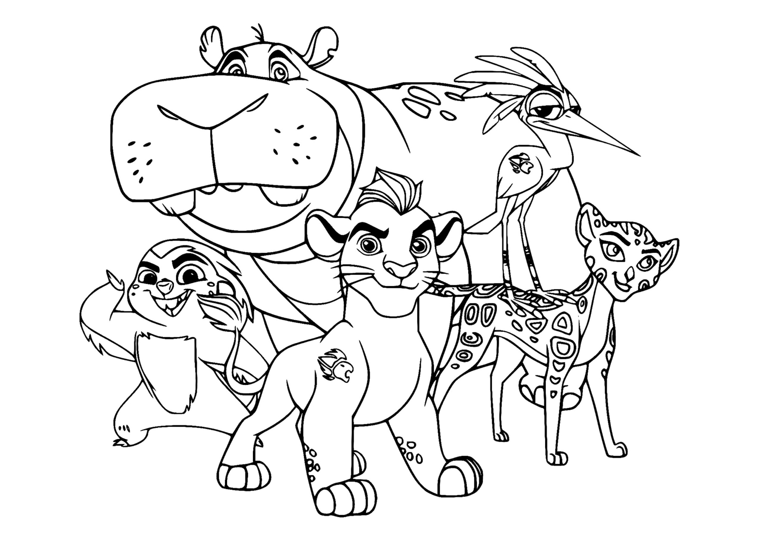 lion guard coloring pages