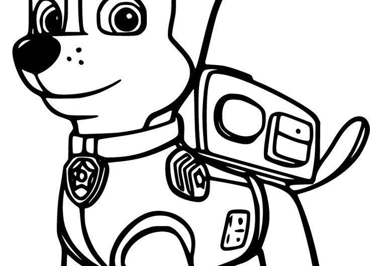 Chase Paw Patrol Colouring Pages