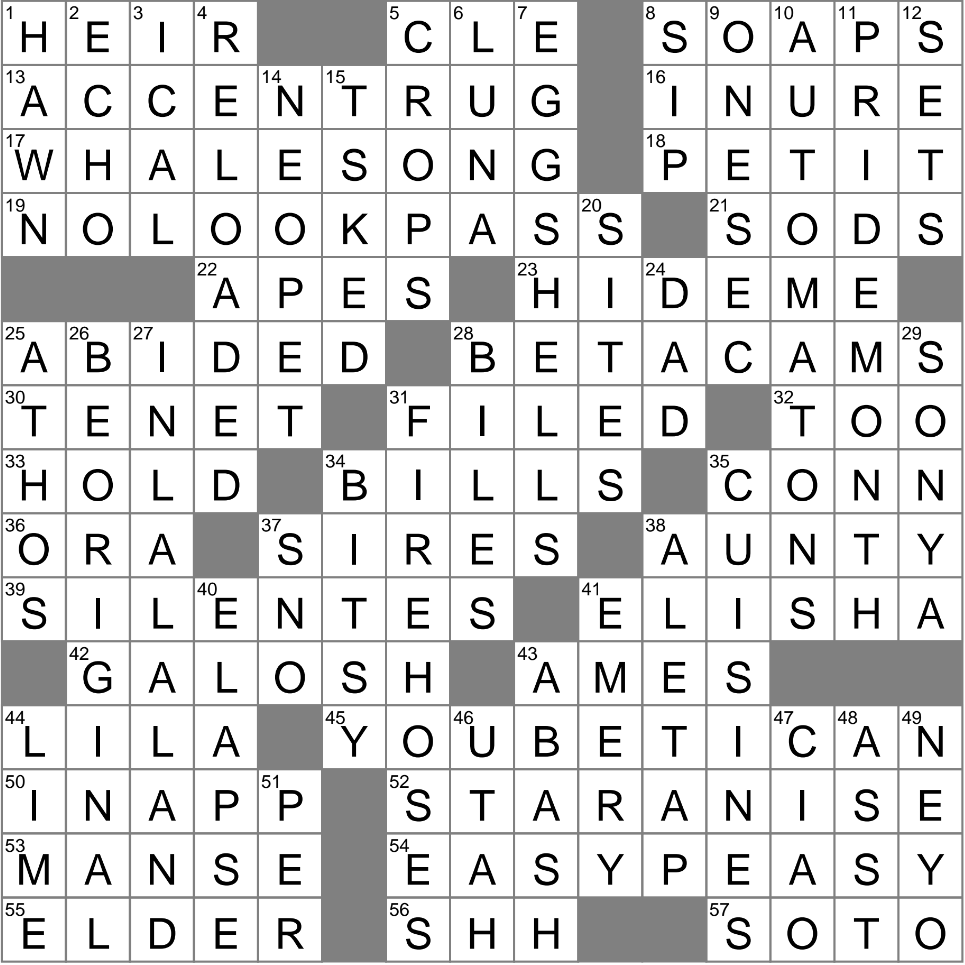 Checked Out Crossword Clue Archives LAXCrossword